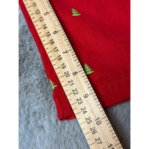 Mudpie 2T-3T Cotton Corduroy Christmas Holiday Tree Pants - Picture 3 of 7